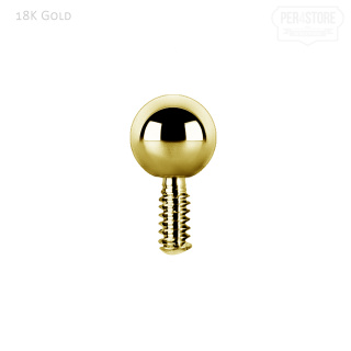 18K Gold Kugel int. Gewinde 0.8x4mm (für 1.2mm)