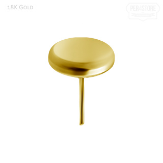 18K Gold Push In Plain Pin 4 mm