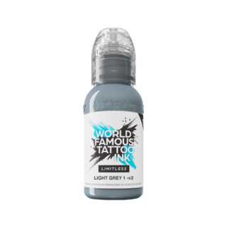 World Famous Limitless Tattoo Ink - Light Grey 1 v2 30ml