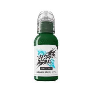 World Famous Limitless Tattoo Ink - Medium Green 1 v2 30ml