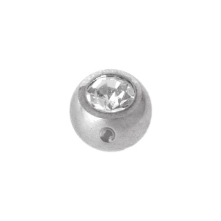 316l Surgical Steel Side Threaded Jewelled Ball (90 degree) 1.2x3