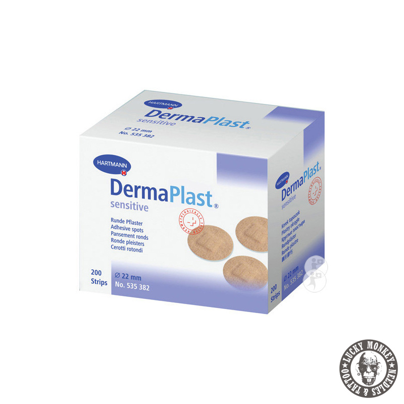 Dermaplast Round Strips 22 Mm 200 Pcs Per Tattoo Piercing Med 9219